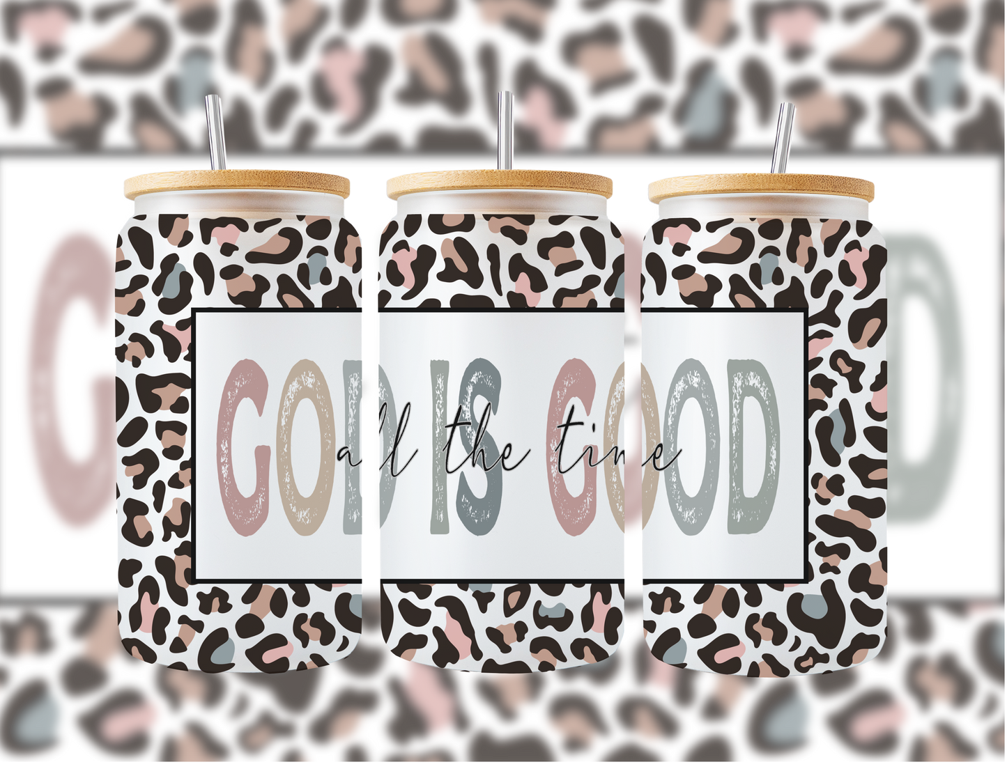 God Is Good Glass Cup