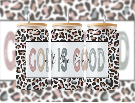 God Is Good Glass Cup