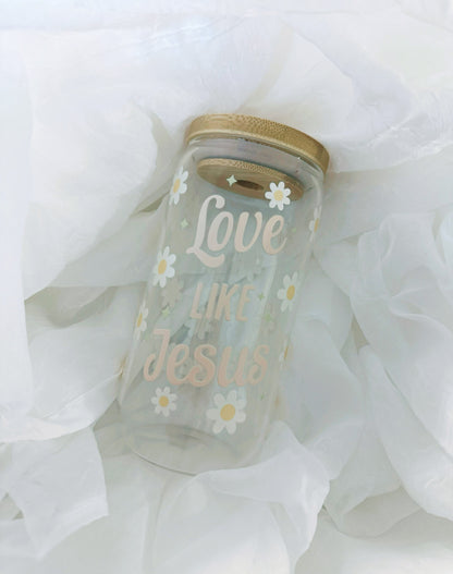 Love Like Jesus Glass Cup