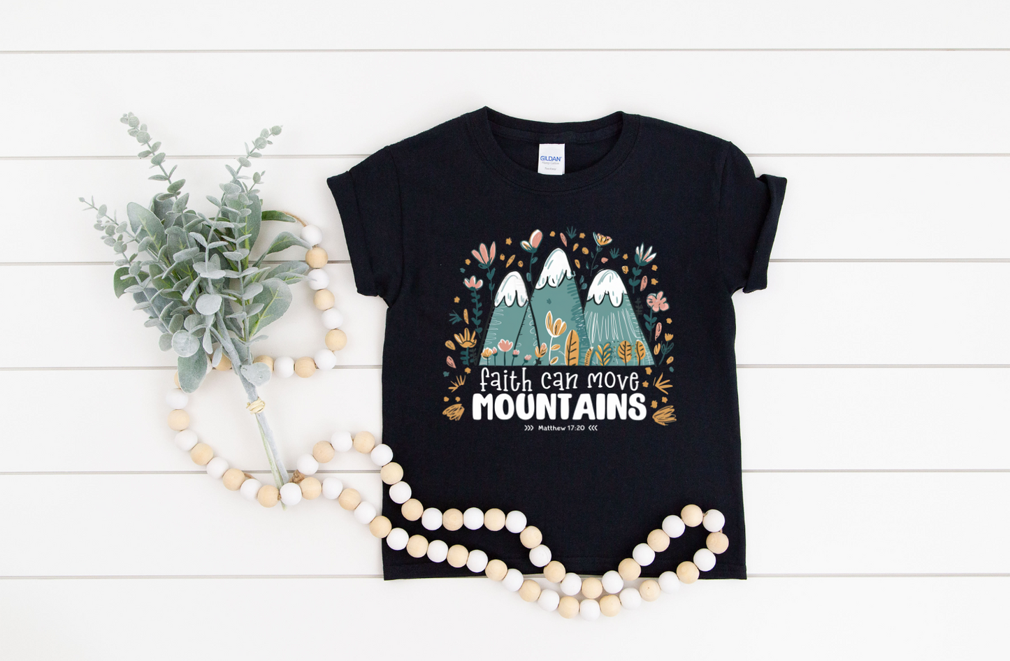 Faith Can Move Mountains Kids Shirt