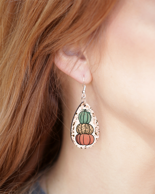 Stacked Pumpkin Earrings