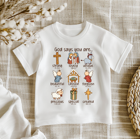 Who God Says I Am Kids Shirt