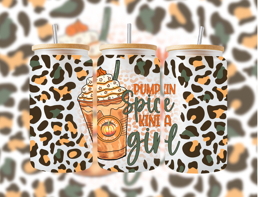 Pumpkin Spice Kinda Girl Glass Cup