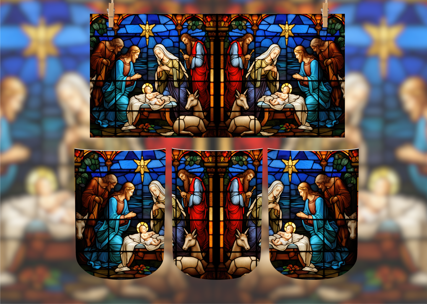 Stained Glass Nativity Mug