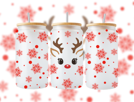 Reindeer Glass Cup