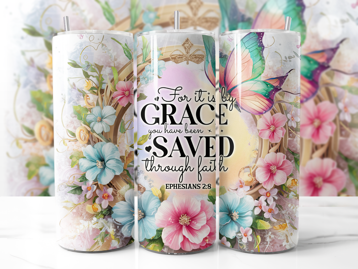 Saved Through Faith Tumbler